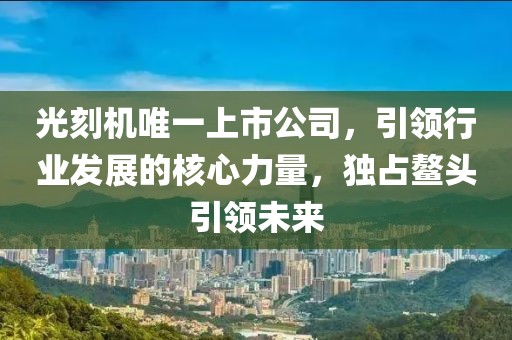 光刻机唯一上市公司，引领行业发展的核心力量，独占鳌头引领未来