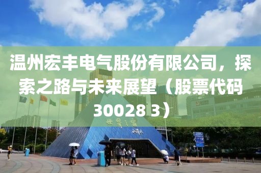 温州宏丰电气股份有限公司，探索之路与未来展望（股票代码30028 3）