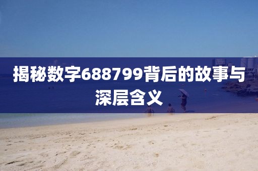 揭秘数字688799背后的故事与深层含义