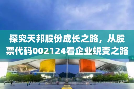 探究天邦股份成长之路，从股票代码002124看企业蜕变之路