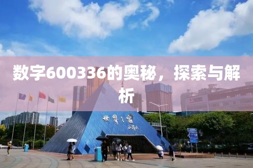 数字600336的奥秘，探索与解析