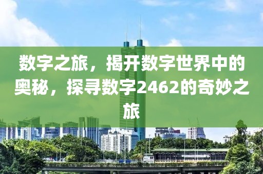 数字之旅，揭开数字世界中的奥秘，探寻数字2462的奇妙之旅