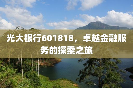 光大银行601818，卓越金融服务的探索之旅