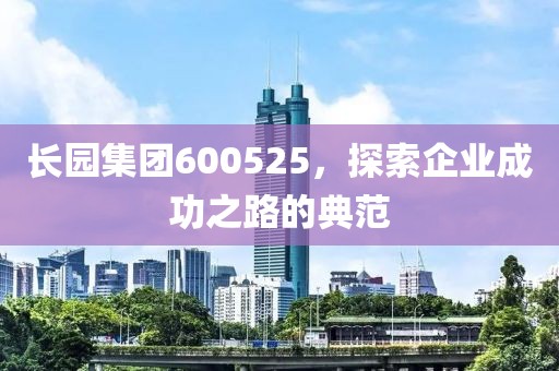 长园集团600525，探索企业成功之路的典范