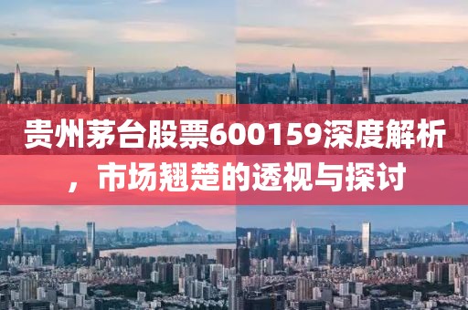 贵州茅台股票600159深度解析，市场翘楚的透视与探讨