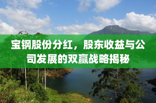 宝钢股份分红，股东收益与公司发展的双赢战略揭秘