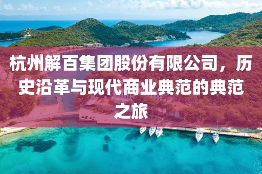 杭州解百集团股份有限公司，历史沿革与现代商业典范的典范之旅